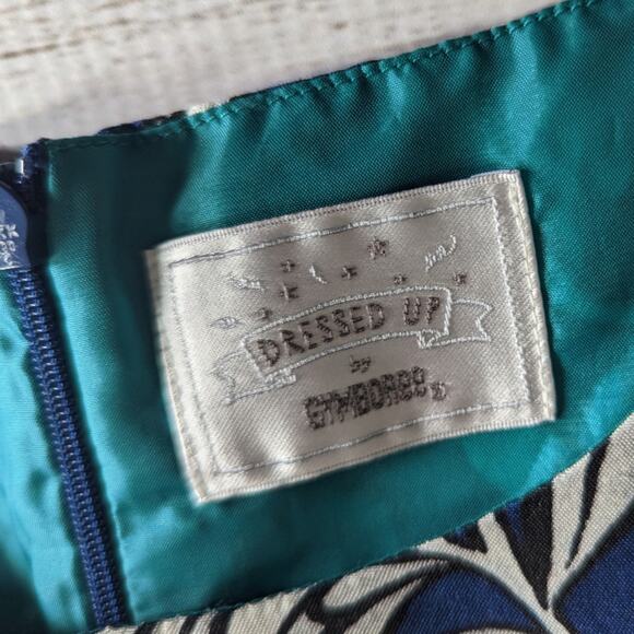 Dressed up by Gymboree Blue and Green Floral Party Dress sz 8 - Picture 3 of 5
